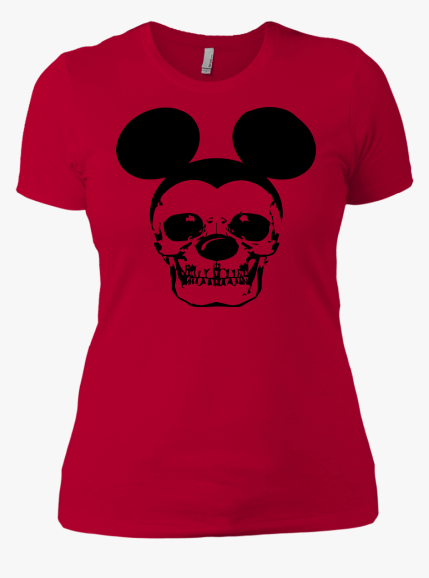 Cute Mickey Mouse Skull Wears For Women - T-shirt, HD Png Download