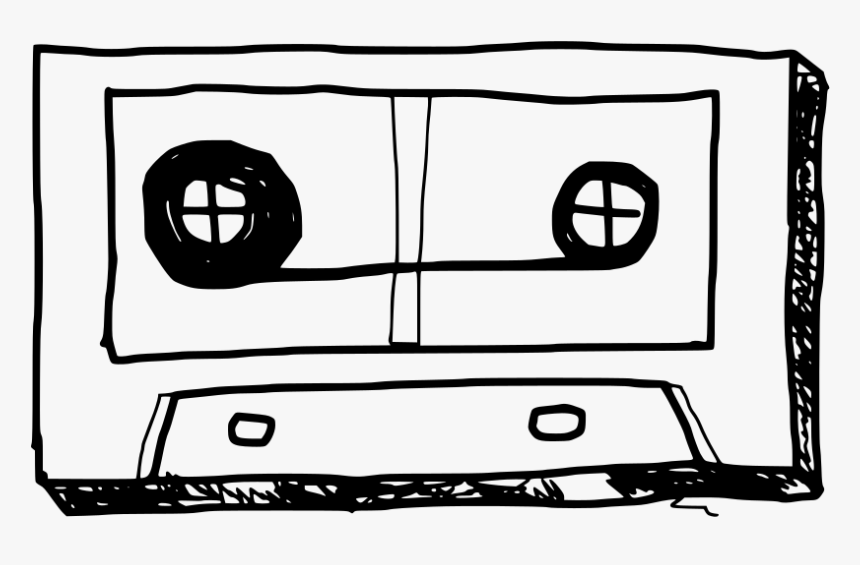 Cassette Doodle Png, Transparent Png