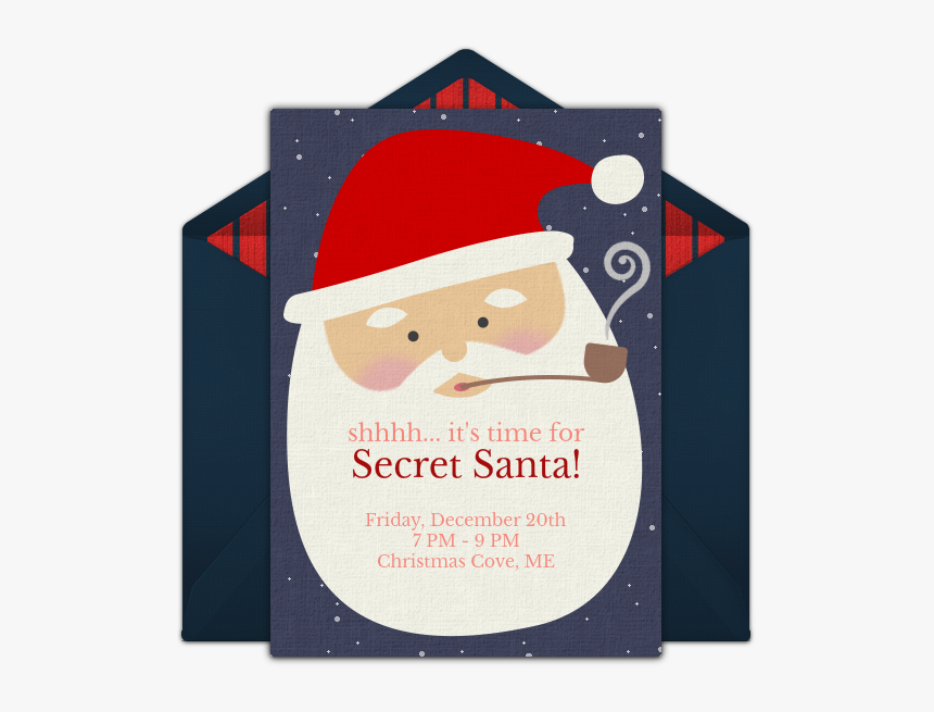 Free Secret Santa Invite, HD Png Download