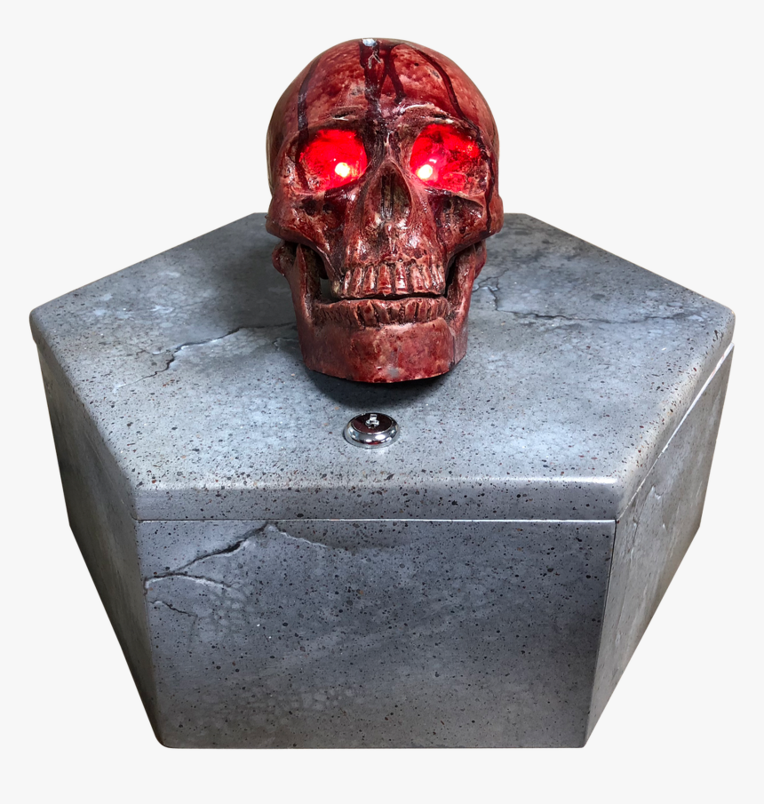 Copper Skull Coin Box Escape Room Prop - Skull, HD Png Download