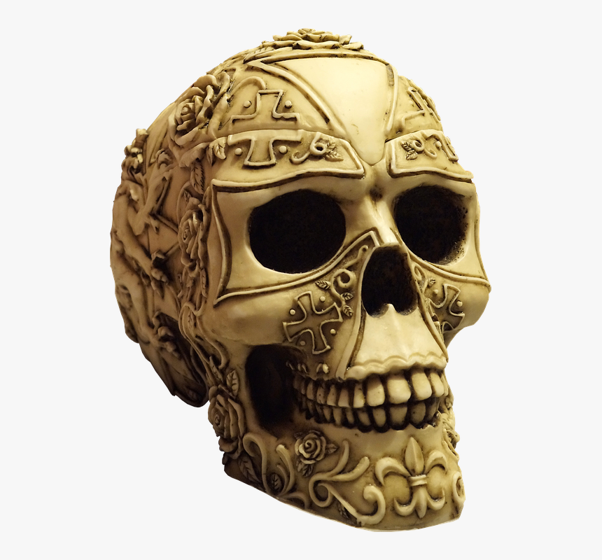 Tête De Mort Metal Png, Transparent Png