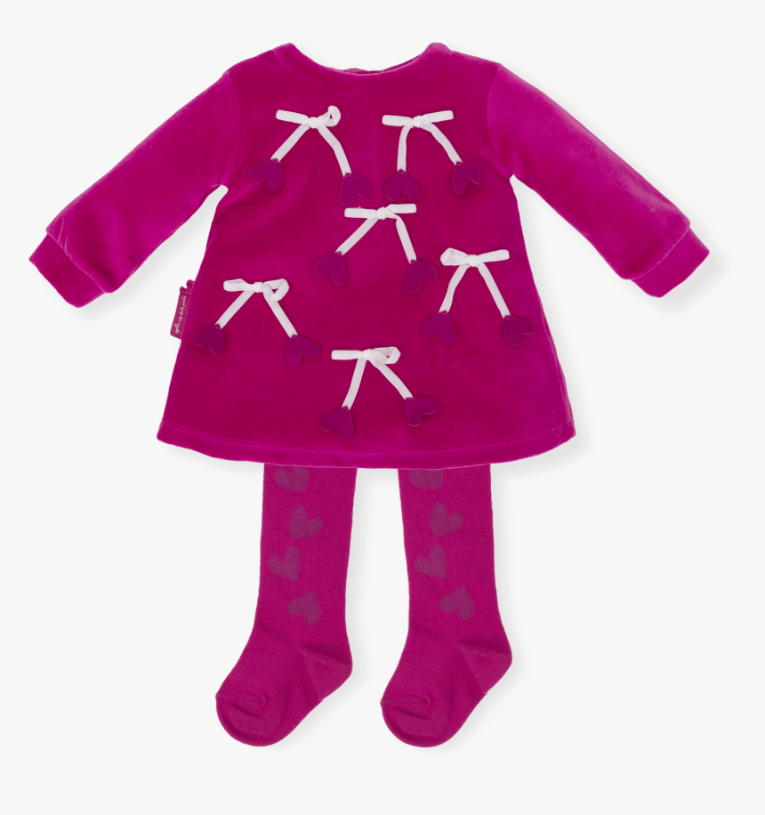 Vestido Lazos Fucsia - Girl, HD Png Download