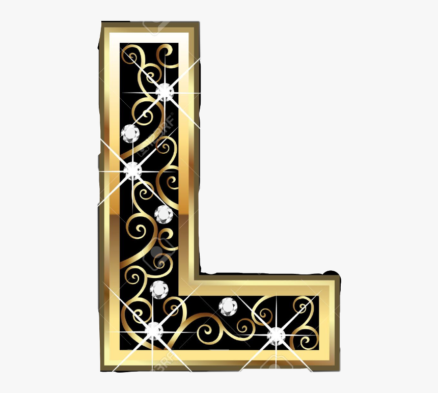 #letra #l #gold #diamond #colorful #pothography #picsart - Illustration, HD Png Download
