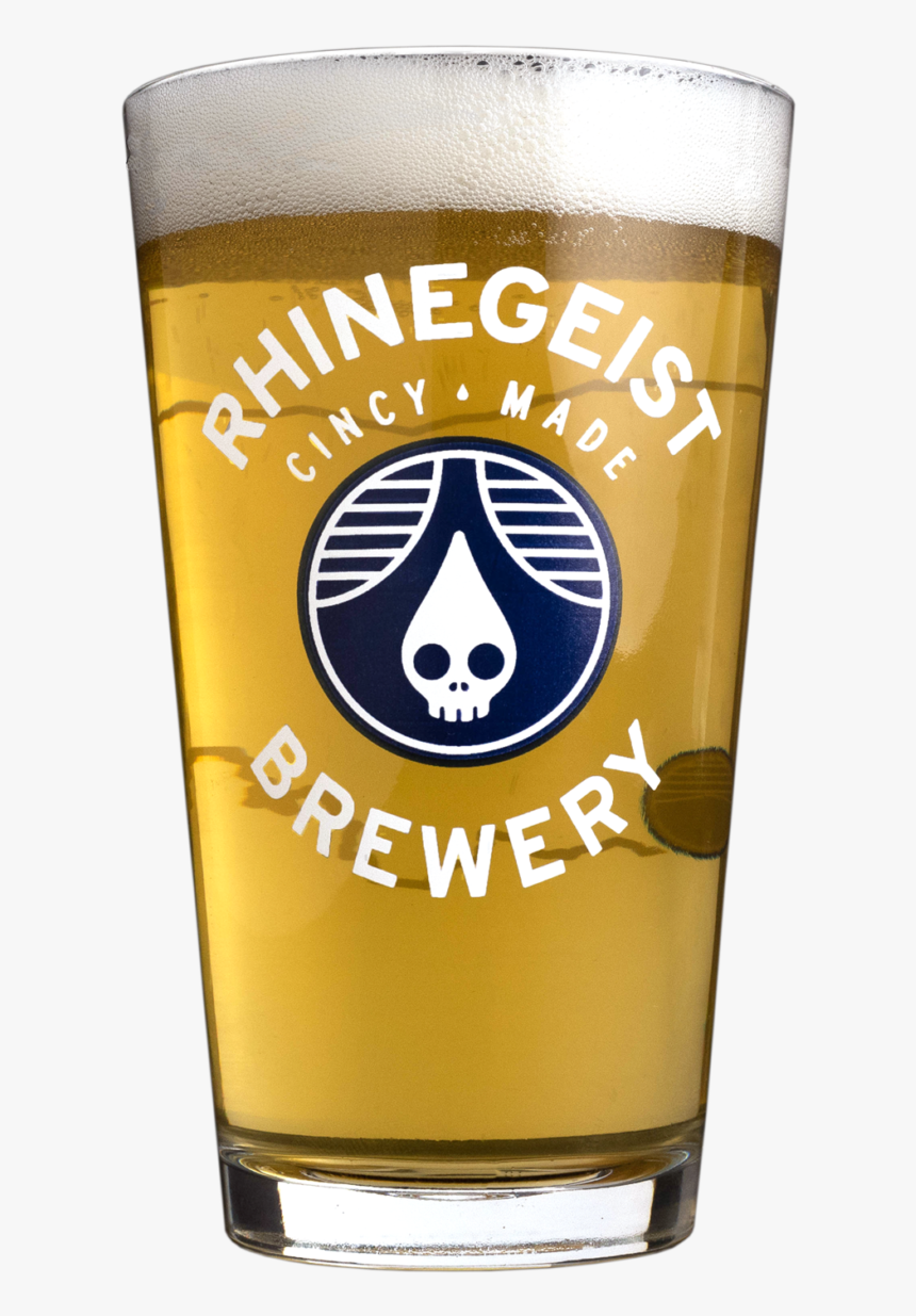 Pint Of Light Beer In Rhinegeist Glass - Pint Glass, HD Png Download
