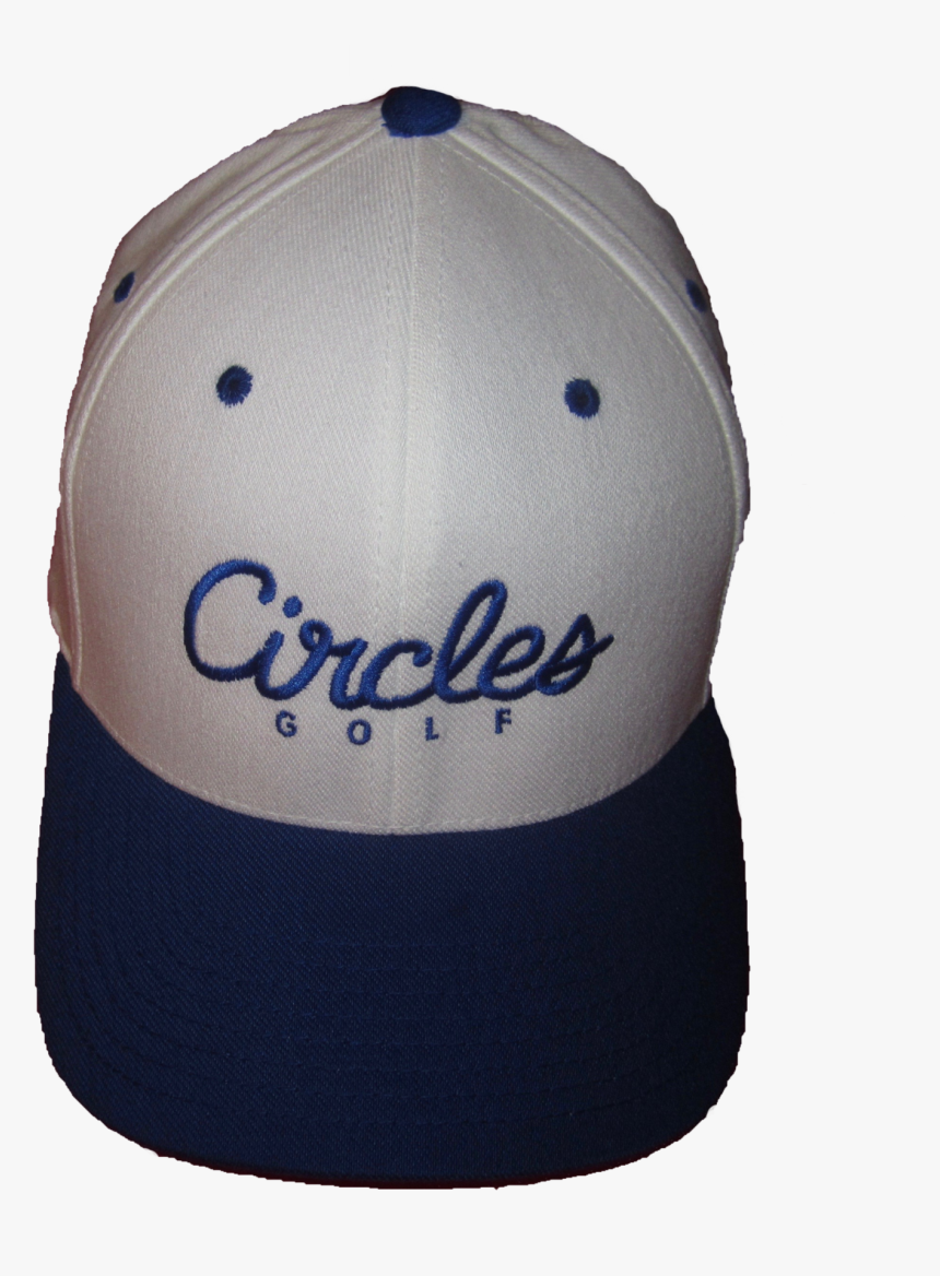 Blue Brim On White Circles Text Flexfit Hat - Baseball Cap, HD Png Download