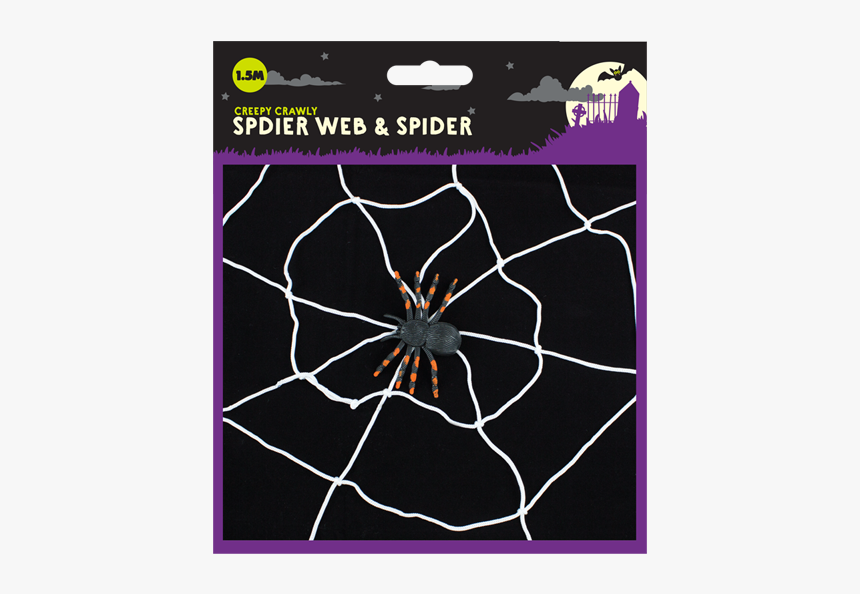 Halloween Spider Web & Spider - Spider Web, HD Png Download