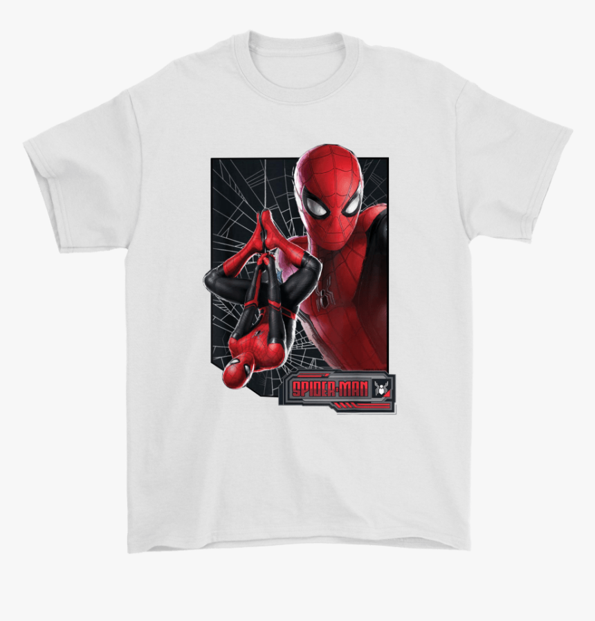 Upside Down Hanging Spider-man Far From Home Shirts - Playeras De Sonido Fania 97, HD Png Download