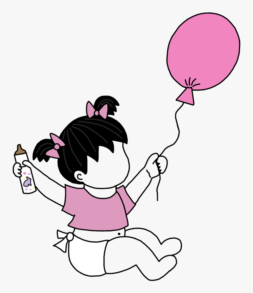 Baby With Baloons Clip Art, HD Png Download