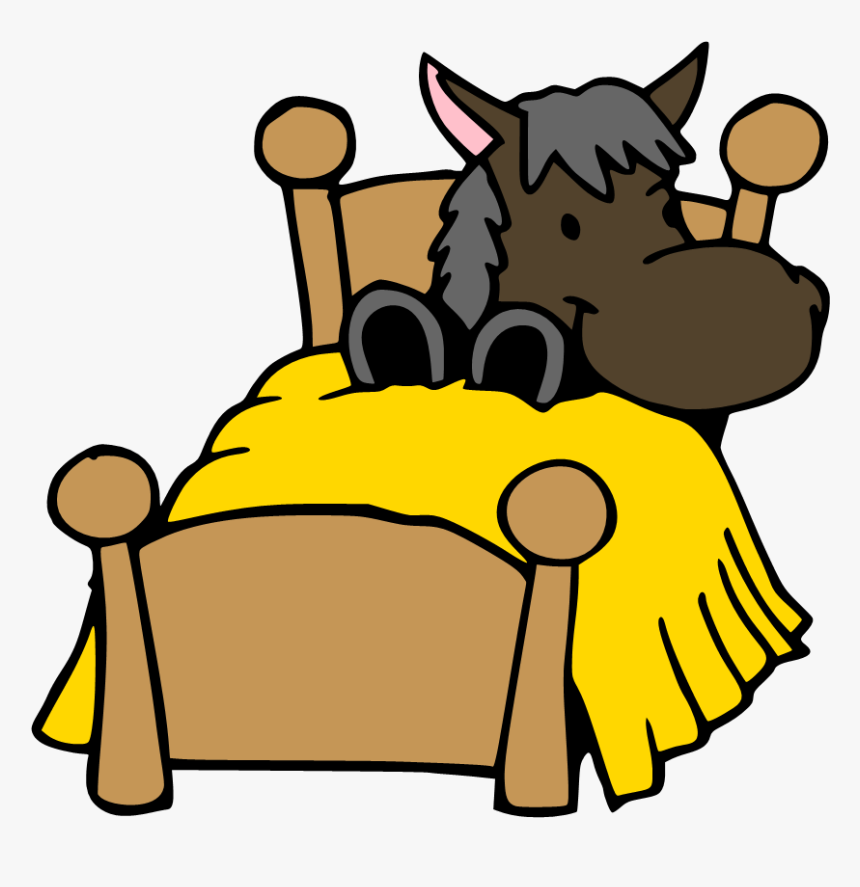 Cartoon Picture Of Horse - Horse In A Bed, HD Png Download