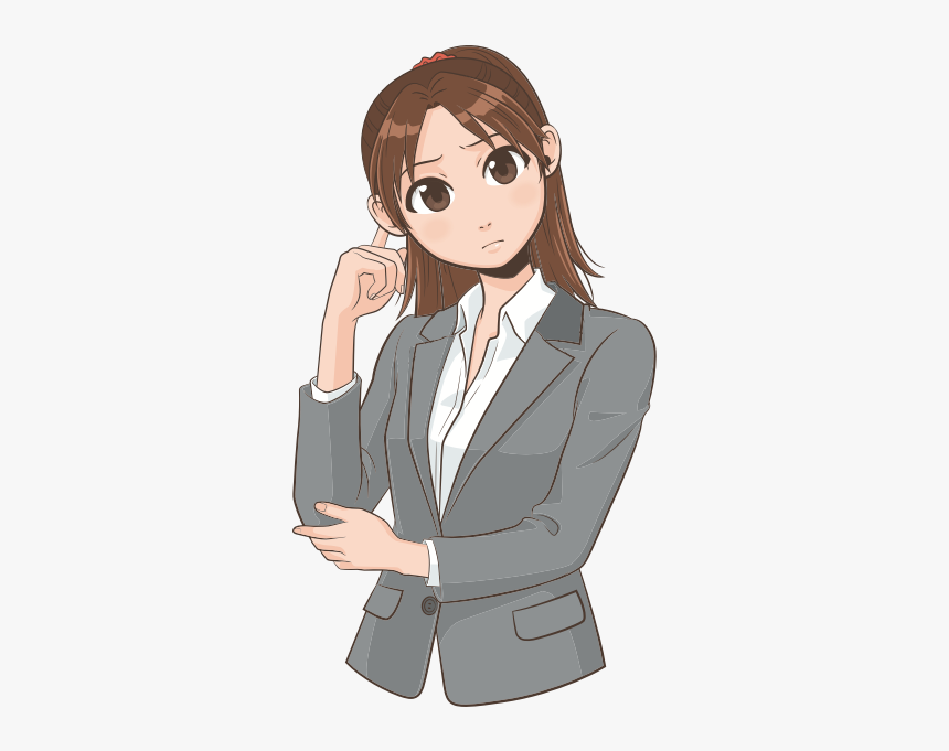 Thinking Woman - Portable Network Graphics, HD Png Download