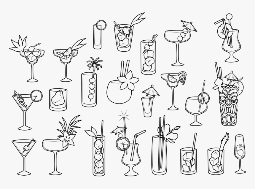 Png Transparent Library Cocktail At Getdrawings Com - Drawing, Png Download
