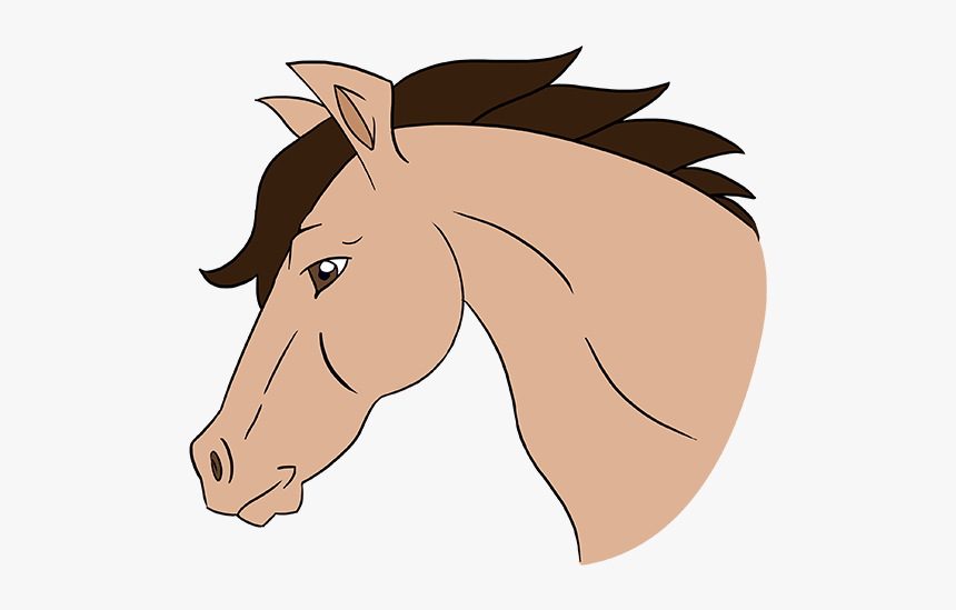 Horse Head Png Clipart - Cartoon Horse Head Side View, Transparent Png