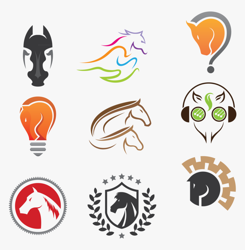 Transparent Horse - Official Black And Wite Png Logo For Design, Png Download