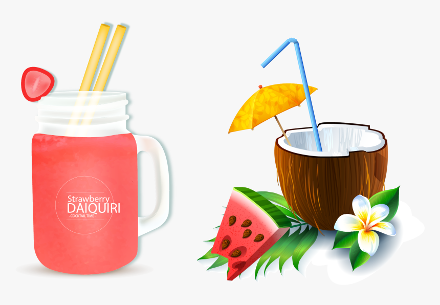 Coconut Drink Painted, HD Png Download