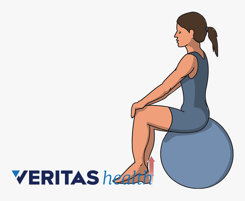 Exercise Ball Sitting, HD Png Download