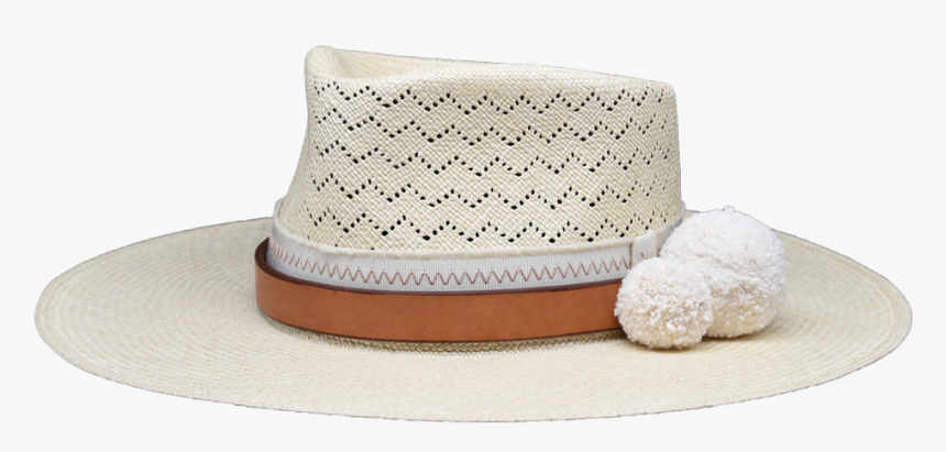 Ninakuru Long Brim Panama Hat With Artisanal Crown, - Crochet, HD Png Download