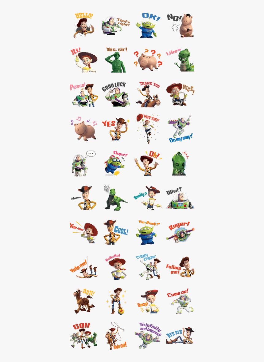 Toy Story Line Sticker Gif & Png Pack - Toy Story 3 Sticker, Transparent Png