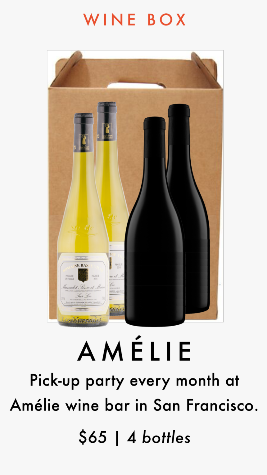 Box Home La Cave X Amelie Wine Club - Wine Bottle, HD Png Download