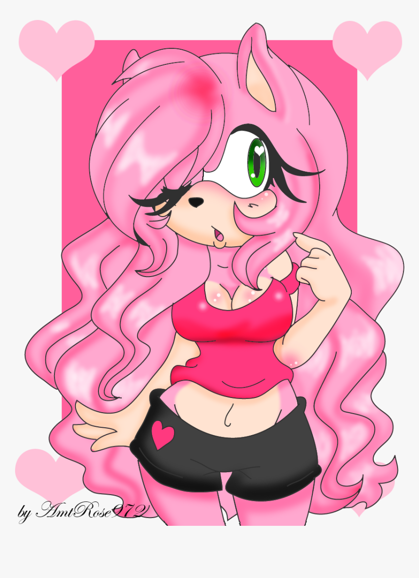Curly Hair - Long Hair Amy Rose, HD Png Download