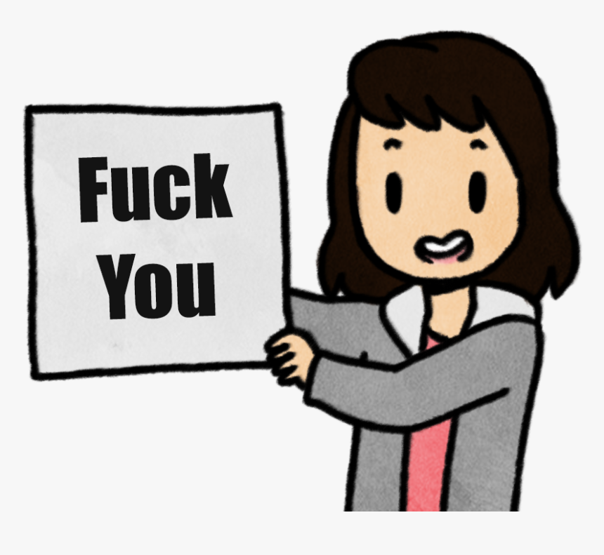Fuck I You Facial Expression Text Cartoon Human Behavior - You Rock, HD Png Download