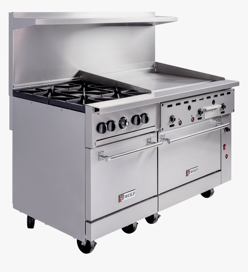 Wolf C60sc-4b24gtn Ranges Griddle, Range, Oven Medium - Kitchen, HD Png Download
