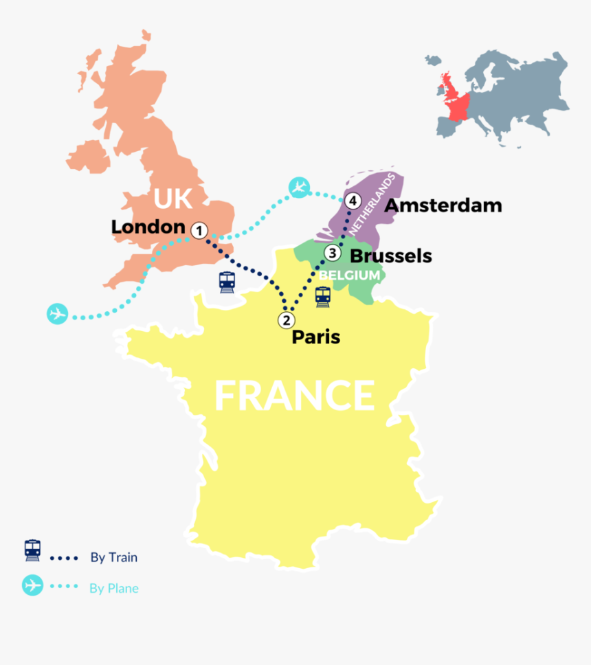 Euro Adventurer Map - Uk Map, HD Png Download