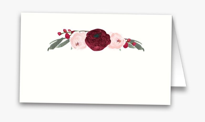 Burgundy And Blush Floral Wedding Escort Seating Cards - Rose, HD Png Download