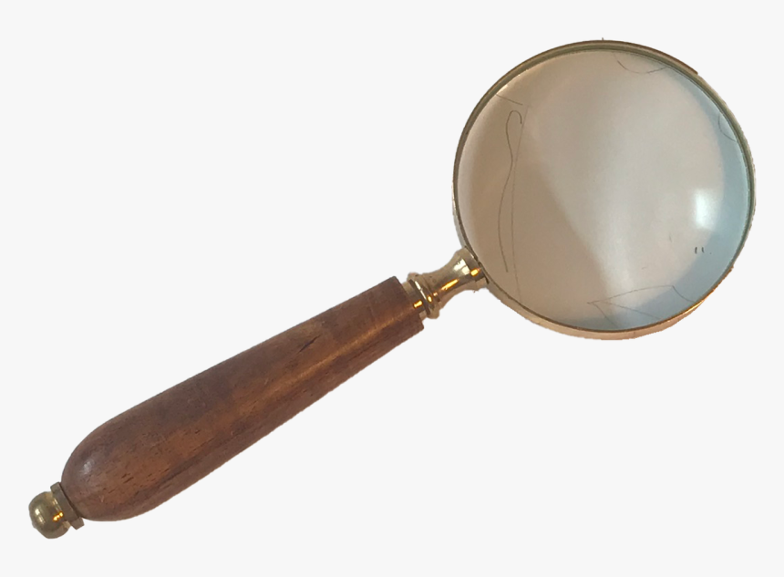 Large Magnifying Glass With Wood Handle - Mirror, HD Png Download