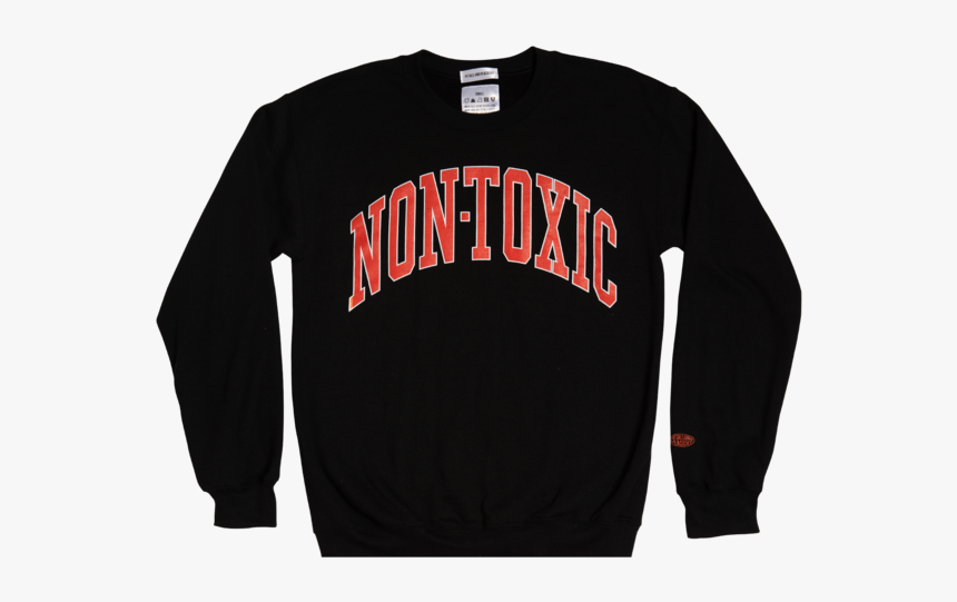 Non-toxic Crewneck In Black - Long-sleeved T-shirt, HD Png Download