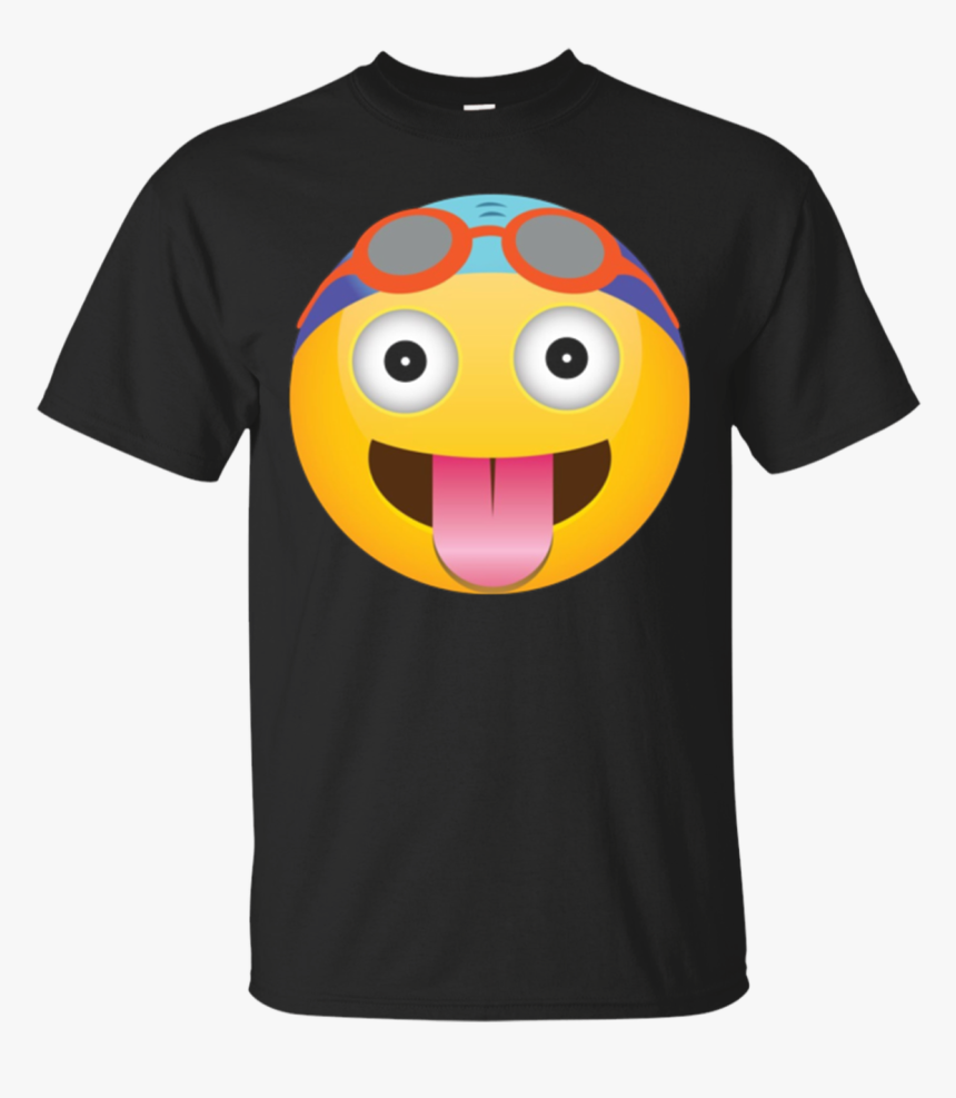 Swimming Emoji With Tongue Out T-shirt - While My Guitar Gently Weeps T Shirt, HD Png Download