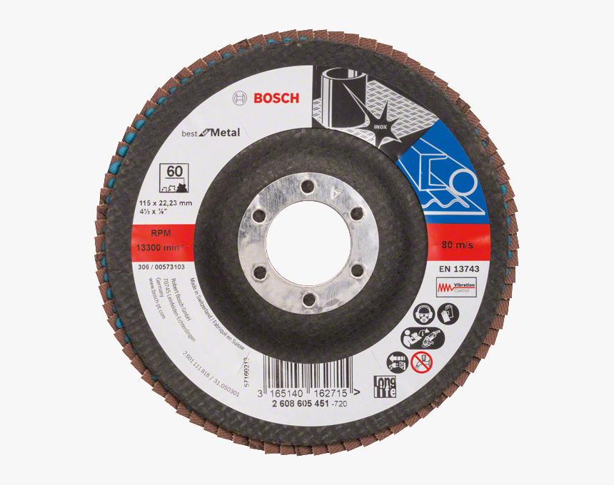 2608605451 Bo Pro U F 1 - Bosch Flap Disc 4 120, HD Png Download