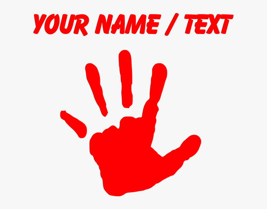 Custom Red Handprint Messenger Bag, HD Png Download