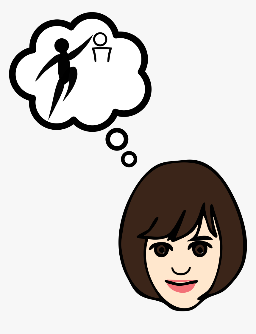 Thinking About Playing Basketball Clip Arts - Thought Bubble Transparent, HD Png Download