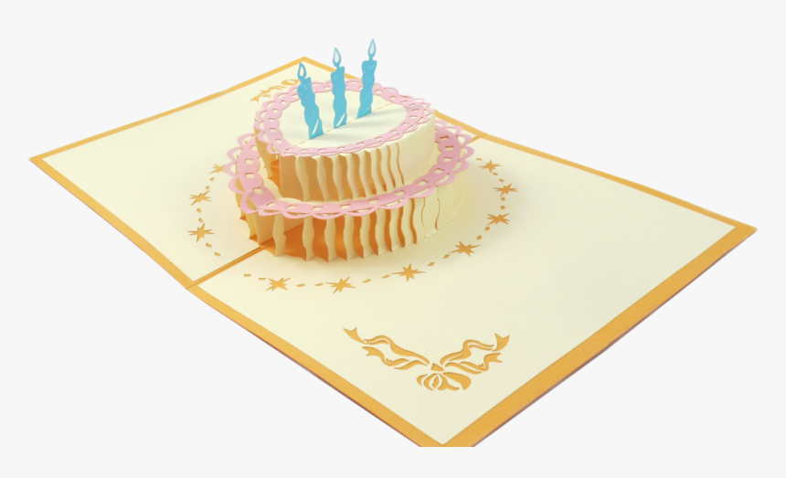 Birthday Cake 3d Pop Up Card - Birthday Cake 3d Png, Transparent Png