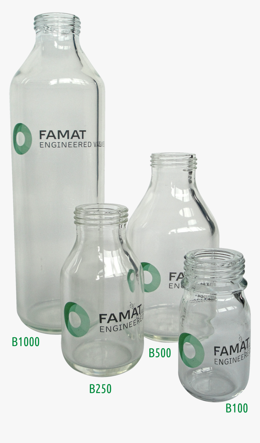 B1000, B500, B250 And B100 - Transparent Logo On Bottle, HD Png Download