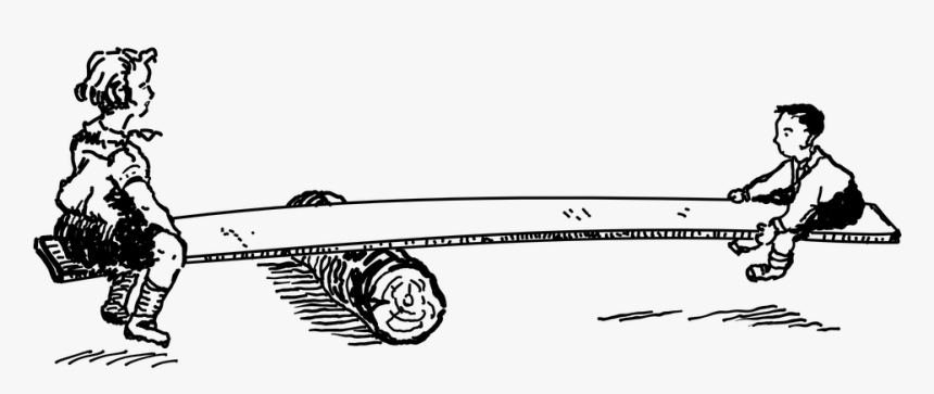 Teeter-totter, Playground, Children, Game, Kids - Teeter Totter Simple Machine, HD Png Download