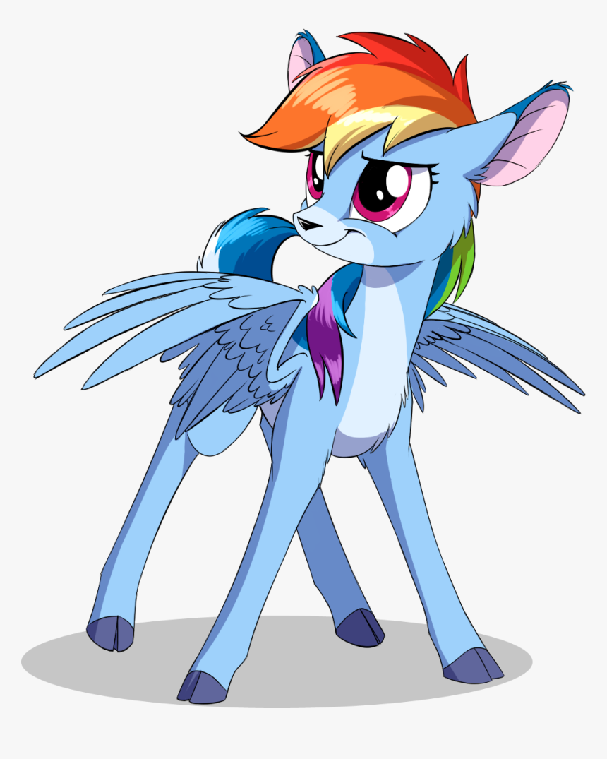 Sirzi, Cheek Fluff, Chest Fluff, Cloven Hooves, Cute, - Rainbow Dash Deer, HD Png Download