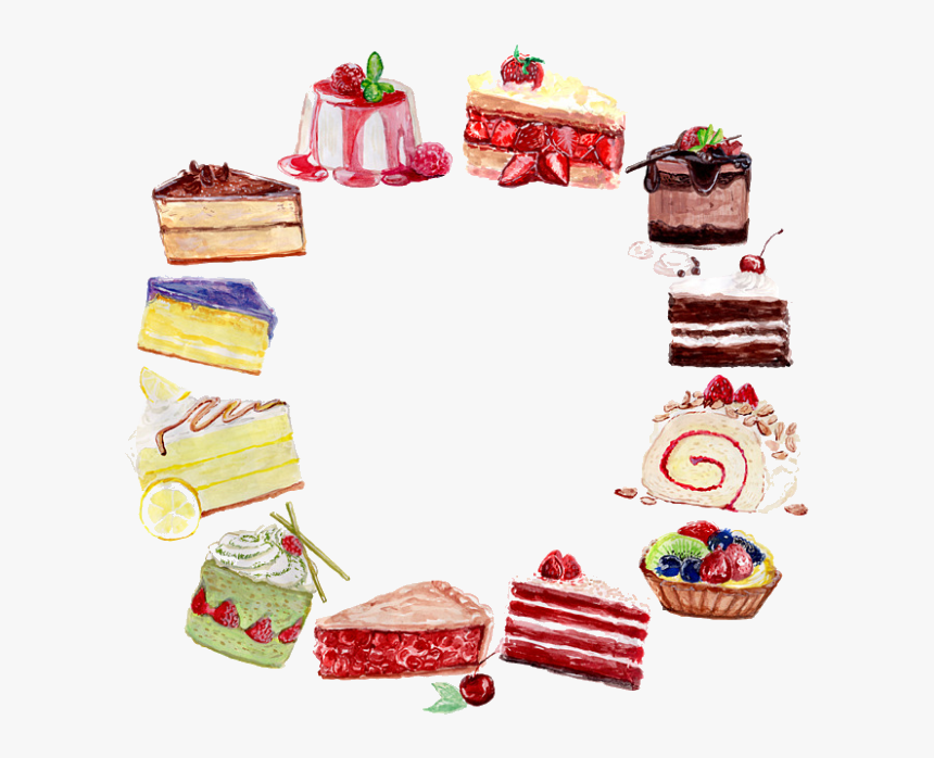 #guirnalda #sticker #freetoedit #cakes #watercolorcake - Birthday Cake Watercolor Painting, HD Png Download