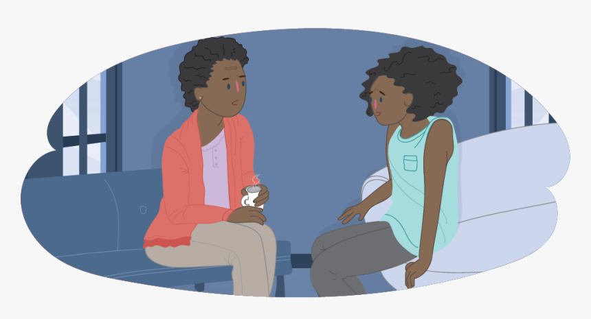 Mother And Daughter Talking To Each Other - Talking To Someone Png, Transparent Png
