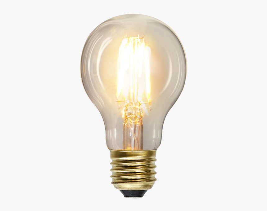Led Lamp E27 A60 Soft Glow - Transparent Background Light Bulb Png, Png Download