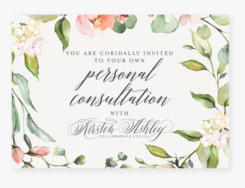 Kirsten Ashley Calligraphy & Design Invitation - Calligraphy, HD Png Download