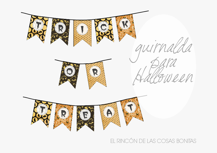 Freebie Guirnalda Imprimible Para Halloween - Banner, HD Png Download