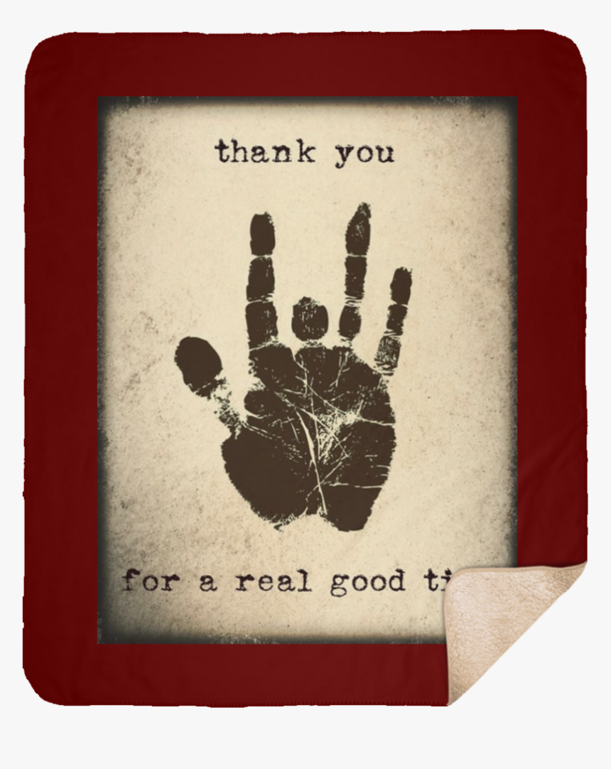 Jerry’s Handprint Medium Premium Sherpa Blanket - Jerry Garcia Thank You For A Real Good Time, HD Png Download