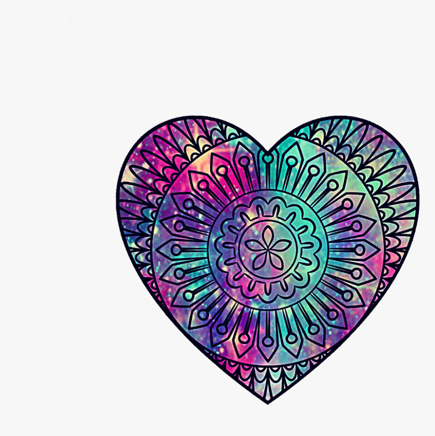 #ftedtickers #heart #love #mandala #zentangle #design - Love Mandala, HD Png Download