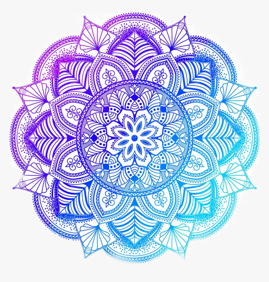 Mandalas Purple Blue Cute I Need A Stylus For My Phone - Mandalas Blue And Purple, HD Png Download