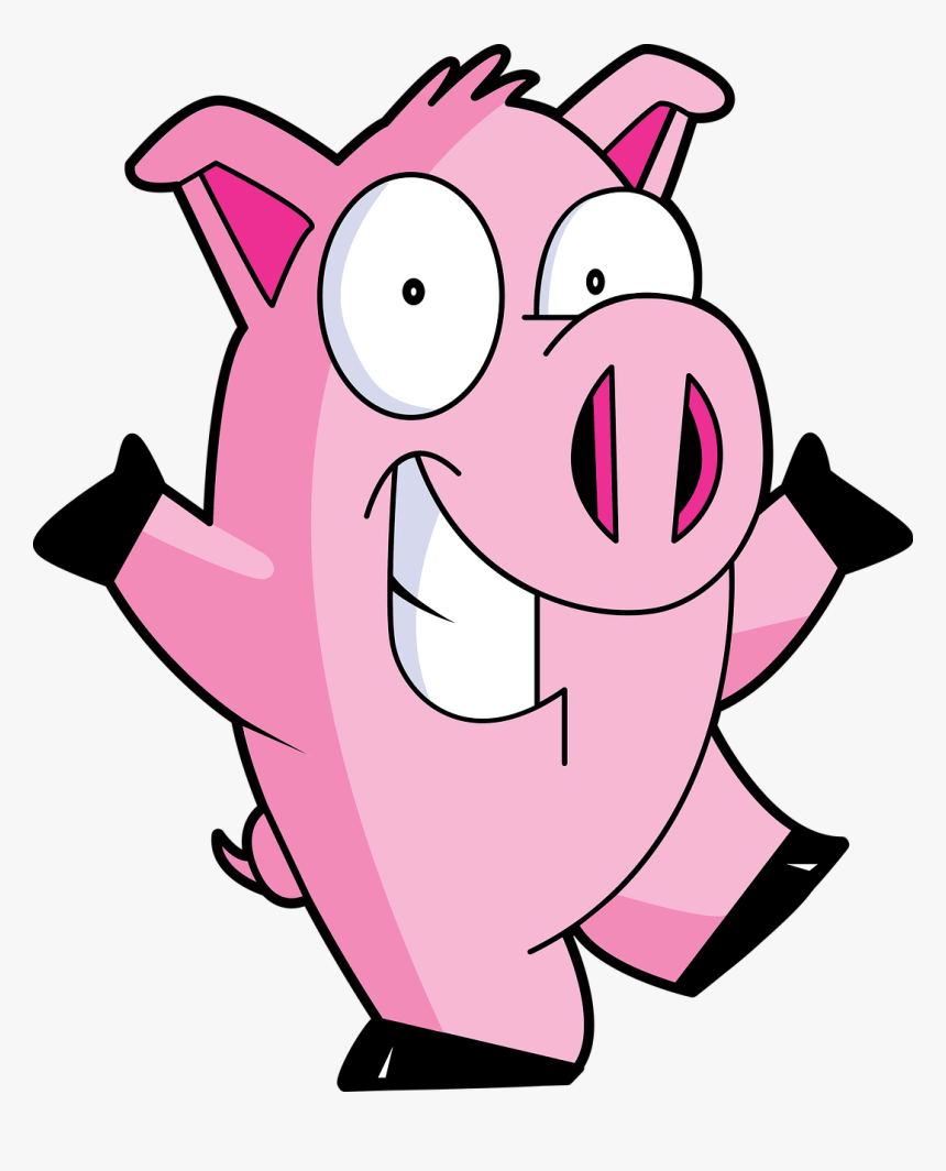 Pig Striped Shirt Pink Free Picture - Pig Animation Gif Png, Transparent Png