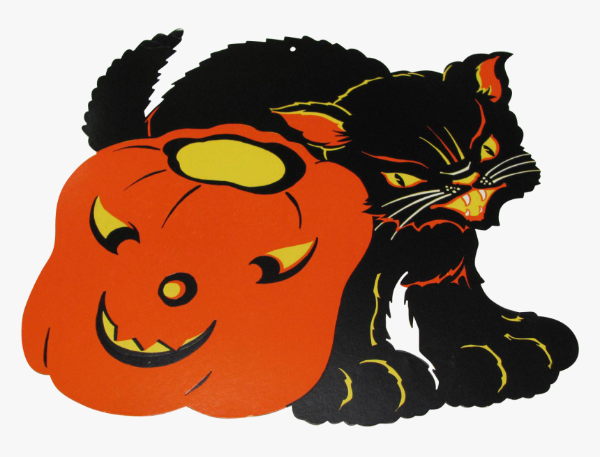 Transparent Halloween Black Cat Png - Illustration, Png Download