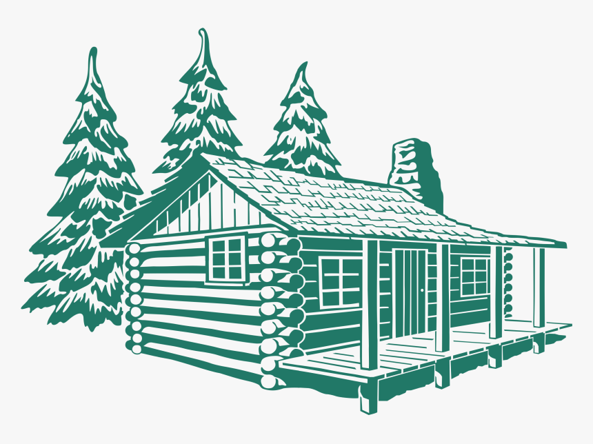 Log Cabin Drawing, HD Png Download