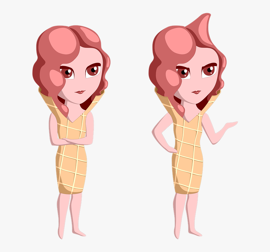 Angry, Anger, Confusion, Indignation, Ice Cream, Woman - Cartoon, HD Png Download