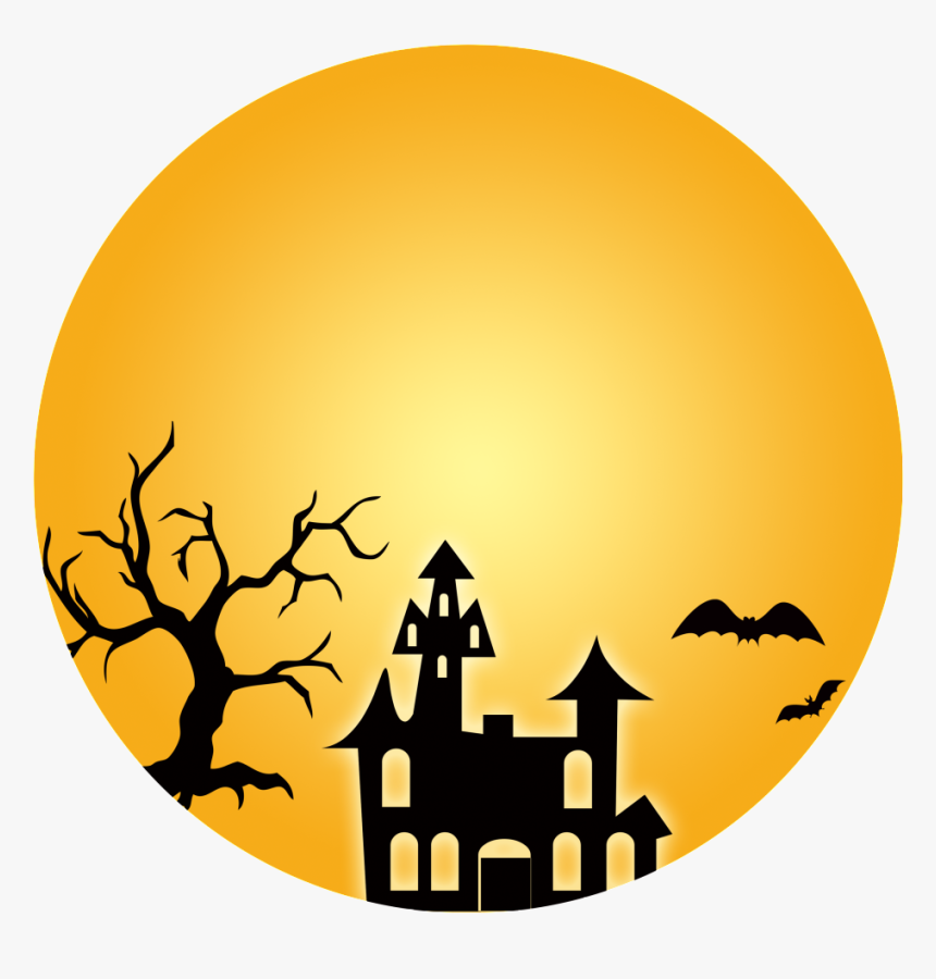 Transparent Haunted House Png - Spooky Tree Coloring Page, Png Download